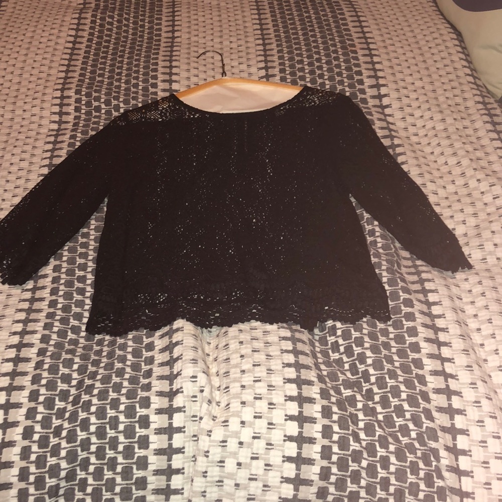 Black Lacy see through blouse